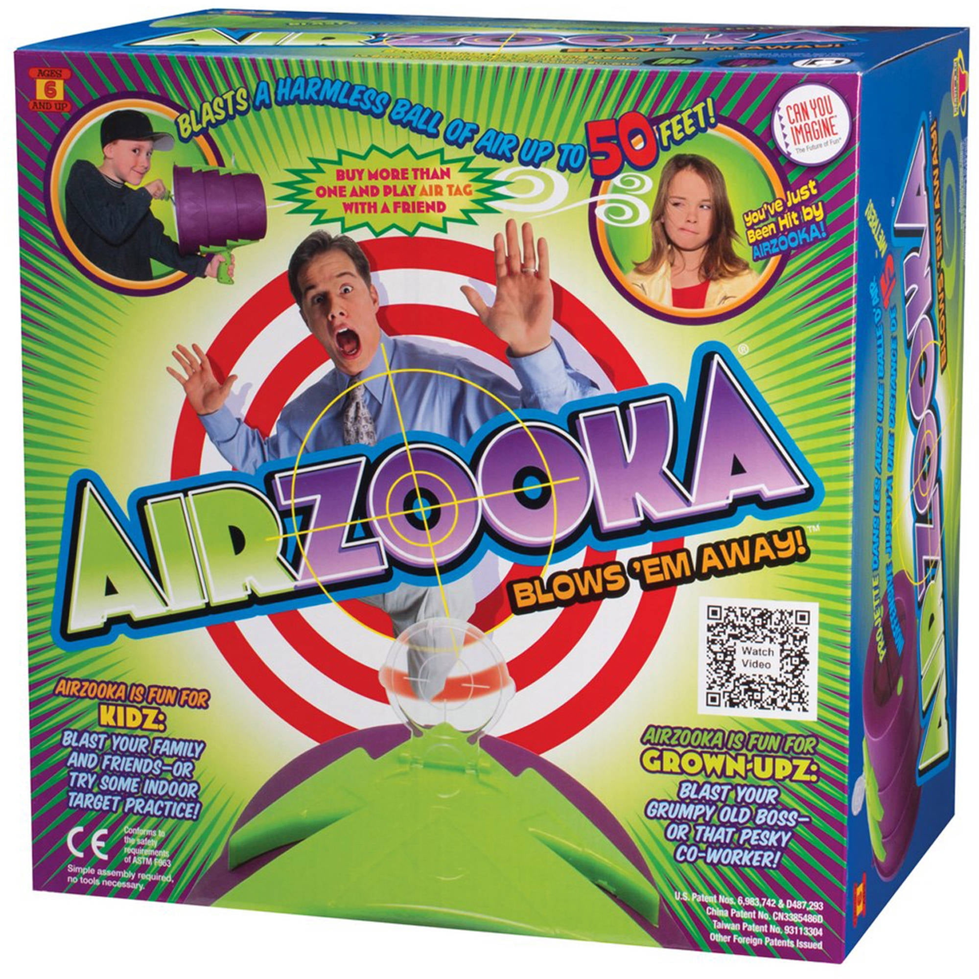 Airzooka Bazooka Blaster Airzooka Launcher Kids Toy  Air Cannon Shooter Pink 