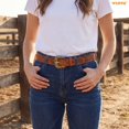 thumbnail image 4 of WHIPPY Western Belt for Women Men Cowboy Embossed Belts Cowgirl Belt for Jeans Dresses, 4 of 8