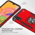 thumbnail image 4 of for Samsung Galaxy A01 Phone Case, Galaxy A01 Phone Case with [1 Pack] HD Screen Protector, Military-Grade Shockproof Kickstand Protective Cover for Samsung Galaxy A01 (Red), 4 of 7