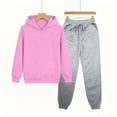 thumbnail image 3 of BXJX Boys Outfit Sets, Casual Sports 2 Piece Long Sleeve Hoodies and Joggers Sets with Pockets Pink Size 3-4 T, 3 of 5