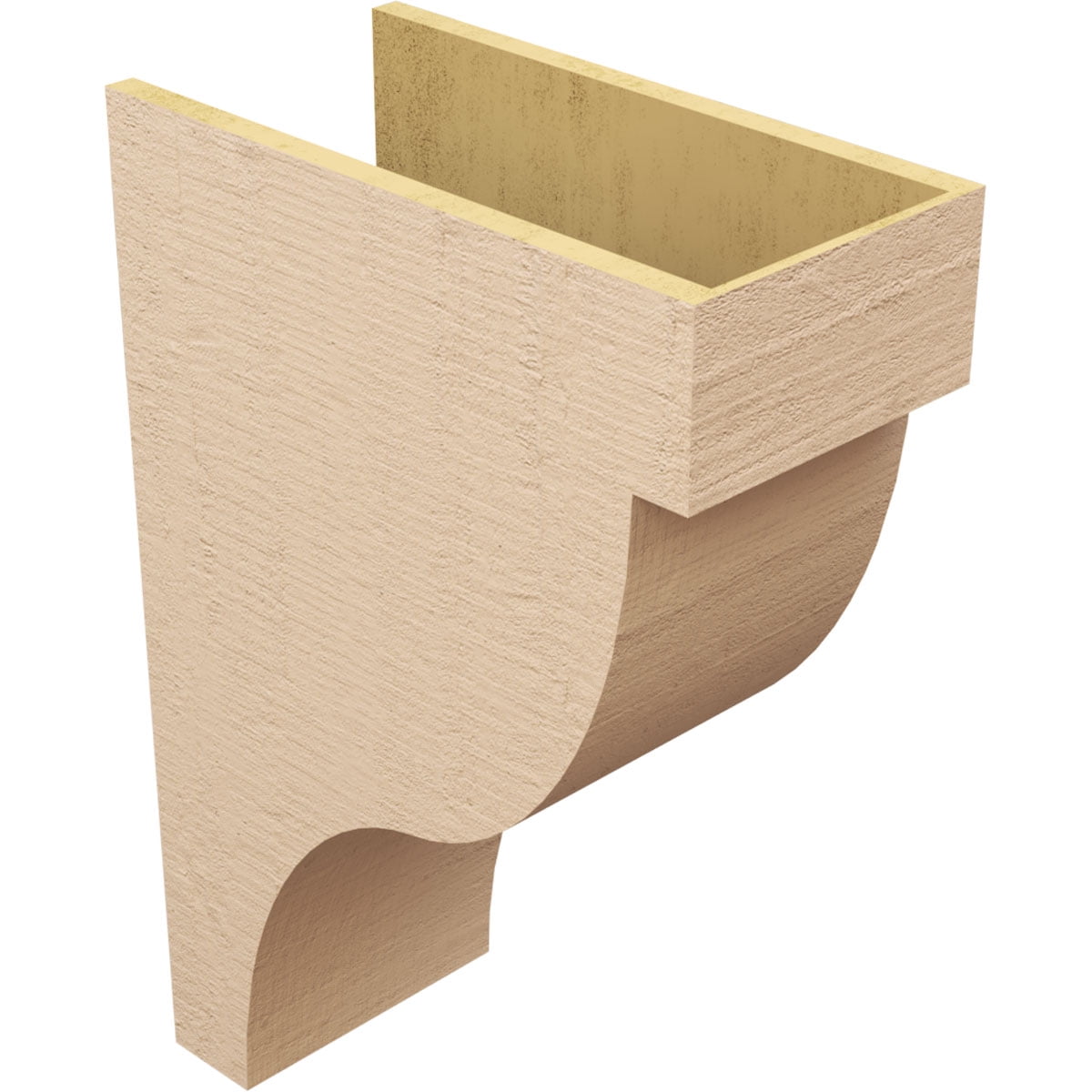 11"W x 22"D x 33"H Classic Garner Rough Cedar Woodgrain TimberThane Corbel, Primed Tan
