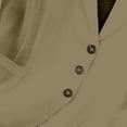 thumbnail image 7 of IUYRTFE Women's 3/4 Sleeve Button Front Blazer Jacket Relaxed Fit Casual Workwear Top, 7 of 7