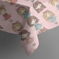 thumbnail image 5 of Doll Princess Pattern Square Tablecloth,Waterproof Square Table Cover,Wipeable Spillproof Washable Table Cover for Home Kitchen Party Decor 52"x52"(132x132cm), 5 of 6