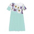 thumbnail image 3 of RXIRUCGD 2025 Vêtements d'Été pour Enfants Robe Extensible à Imprimé Floral pour Fille Robe à Manches Courtes à Col Rond Jupe de Danse pour Enfants, 3 of 4