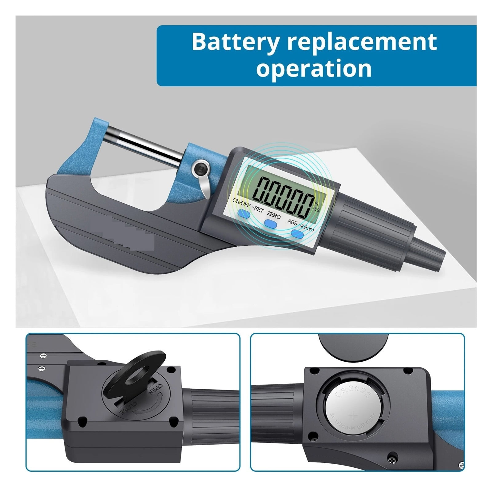 0~25mm Electronic LCD Digital Outside Micrometer Micro Calipers Length Measuring Support Metric Inch Conversion ,Your Good Helper
