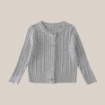 thumbnail image 2 of OJSFQUFP Kids Knit Cardigan Toddler Boys Girls Crew Neck Button Down Long Sleeve Knitted Sweater Jacket Fall Winter, 2 of 9