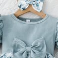 thumbnail image 4 of BULLPIANO Infant Baby Girl Dress Toddler Girl Clothes Short Sleeveless Flower Dress Summer Dresses with Headband for Girl, 4 of 7