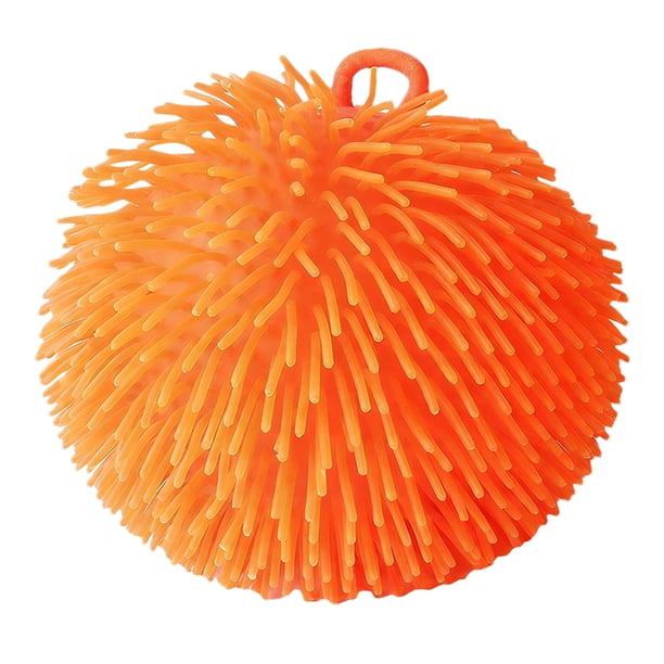 Juguete sensorial de felpa grande con bolas de peluche y púas de goma en color lila (6 colores)