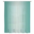 thumbnail image 2 of Turquoise Ombre Sheer Curtains 54 Inches Long, Modern Gradient Abstract Art Light Filering Curtains, Breathable Simi Curtain Privacy Drapes for Kitchen Bathroom Nursery Small Window Treatment, 2 of 9