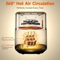 thumbnail image 3 of Kitchen Elite Freidora de aire de acero inoxidable con ventana de visualización, freidora de aire grande XL 8.5QT, control digital 8 en 1, controles de temperatura de 400 °F, antiadherente apta para l, 3 of 5