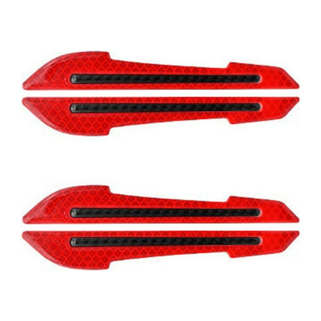 Scienceny Paquete de 2 pegatinas para coche, tira de advertencia para vista trasera, cinta decorativa PP, impermeable, a prueba de sol, Reflector Automoción decorativa y accesorios Rojo
