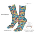 thumbnail image 4 of KLL Colorful Fish 1 Print Womens Crew Socks Athletic Middle Tube Long Socks Novelty Socks Gifts For Men, 4 of 7