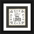 thumbnail image 1 of Shamp, Cindy 12x12 Black Ornate Wood Framed with Double Matting Museum Art Print Titled - You Are Loved, 1 of 4