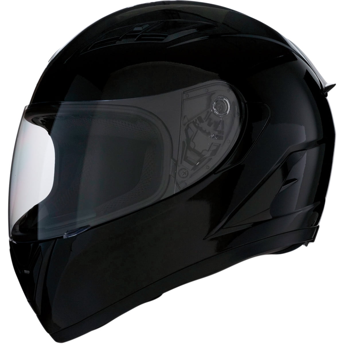Z1R Strike Ops Helmet Full Face (Solid Black Gloss, XLarge)