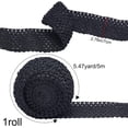 thumbnail image 2 of Cinta elástica de crochet de 5,5 yardas y 2,8" de ancho para diadema, accesorio para el cabello, top de tubo, color negro., 2 of 9