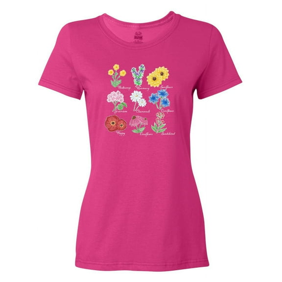 Inktastic Wild Flower Chart Women's T-Shirt