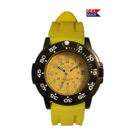 Del Mar Watches 50384 Men's Sand Key Dive 200 M Yellow Face & Watch Strap 4