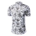 thumbnail image 5 of Awdenio Mens Floral Hawaiian Outfits 2 Piece Button Down Short Sleeve Shirt and Shorts Sets, 5 of 9