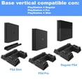 thumbnail image 2 of Base Enfriadora Compatible Con PS4 Normal Pro Slim Carga 2 Controles Con Soporte Para Cajas De Juegos VIMI, 2 of 8
