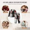 thumbnail image 7 of Lsque Shadows Behind Pattern Long Sleeve Pajama Set for Women - Soft 2-Piece Sleepwear and Loungewear Set with Pockets, Comfy Nightwear-X-Large, 7 of 7