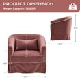 thumbnail image 4 of Ouyessir Upholstered Swivel Barrel Chair Set of 2,Modern Accent Chair with Lumbar Pillow,Comfy Velvet Fabric 360 Degree Swivel Club Chair Armchair for Nursery,Reading,Living Room,Bedroom, 4 of 9