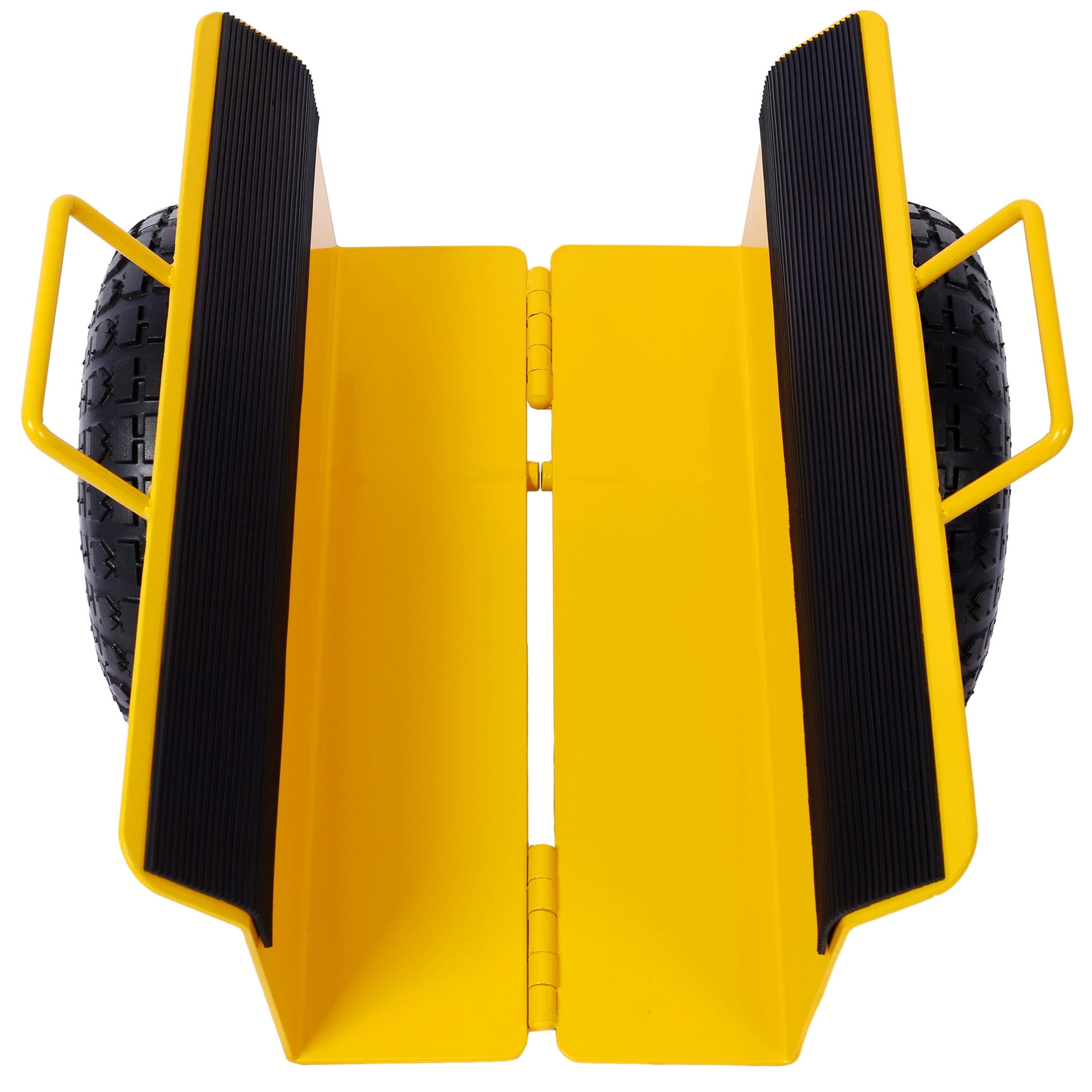 600LBS Load Capacity Panel Dolly with Handle, Heavy Duty Slab Dolly with Two 10" Peneumatic Tires Wheels, All Terrain  Panel Dolly for Drywall Sheet Heavy Appliance, Material Handling, Yellow