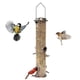 thumbnail image 4 of Comedero para pájaros al aire libre, comedero con 4 puertos de alimentación, comedero colgante de acero inoxidable para pájaros silvestres, 4 of 5