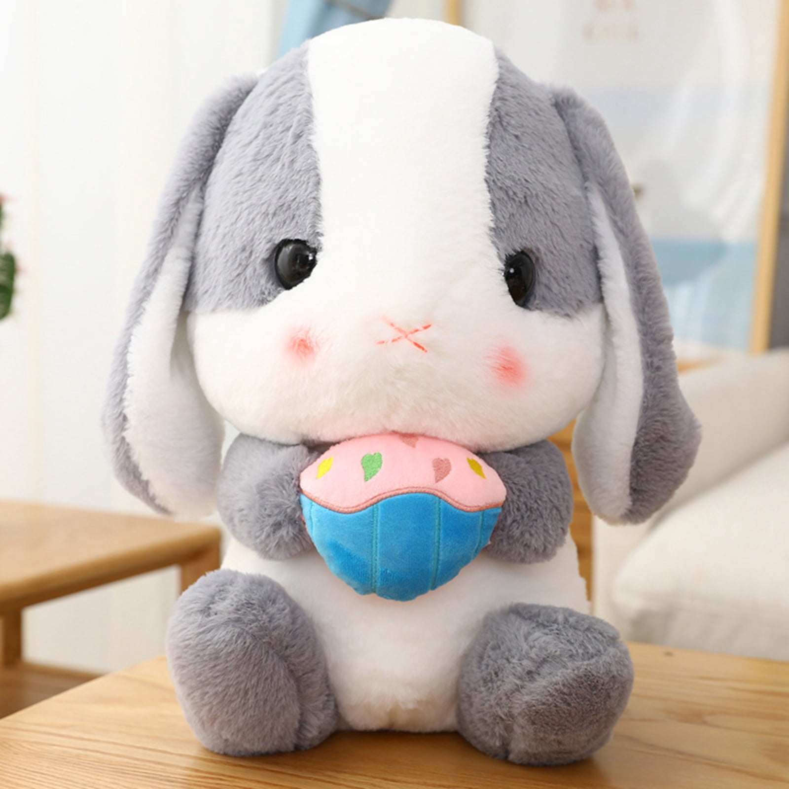 Long Ear White Bunny Plush Toy Soft Stuffed Rabbit Doll Decorative Gift