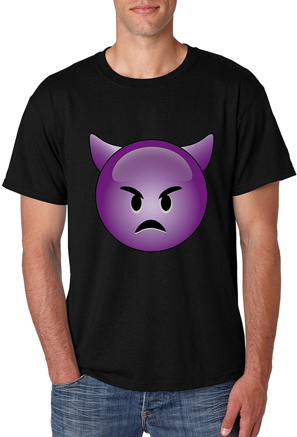 purple emoji shirt