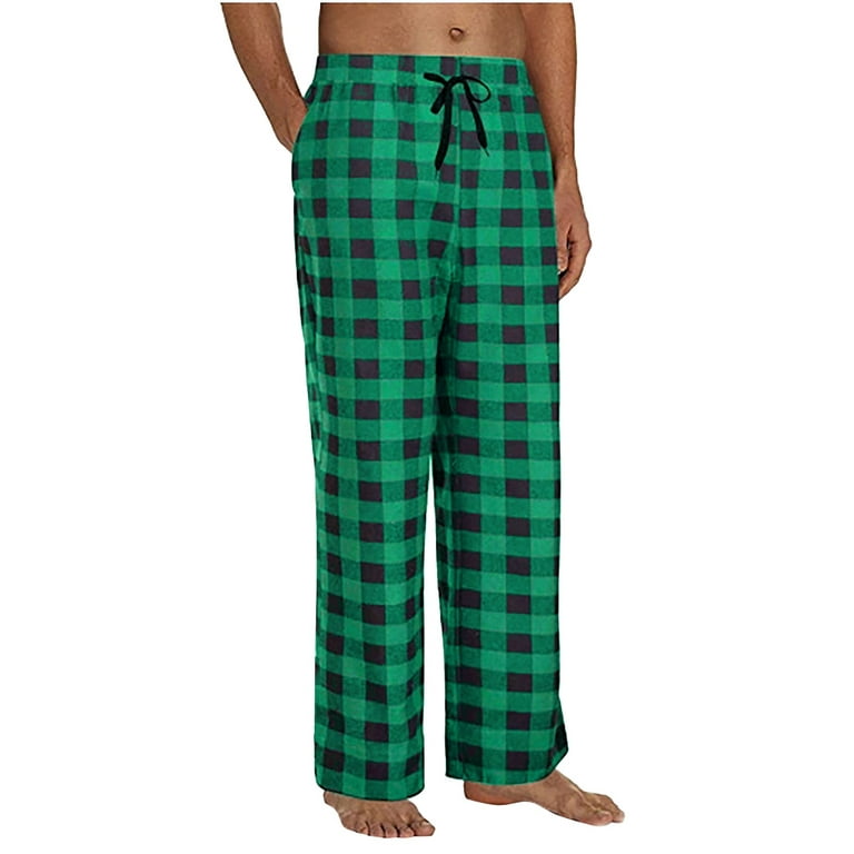 Wozhidaoke Men'S Pants Mens Pajamas Plaid Pajama Pants Sleep Long