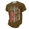 thumbnail image 3 of Rggeeun Men'S T-Shirt Us National Flag Graphic 1776-2026 We The People 250 Years Print Short Sleeve Crew Neck For 4th Of July Everyday Wear Patriotic Style Tee,Coffee,L, 3 of 3