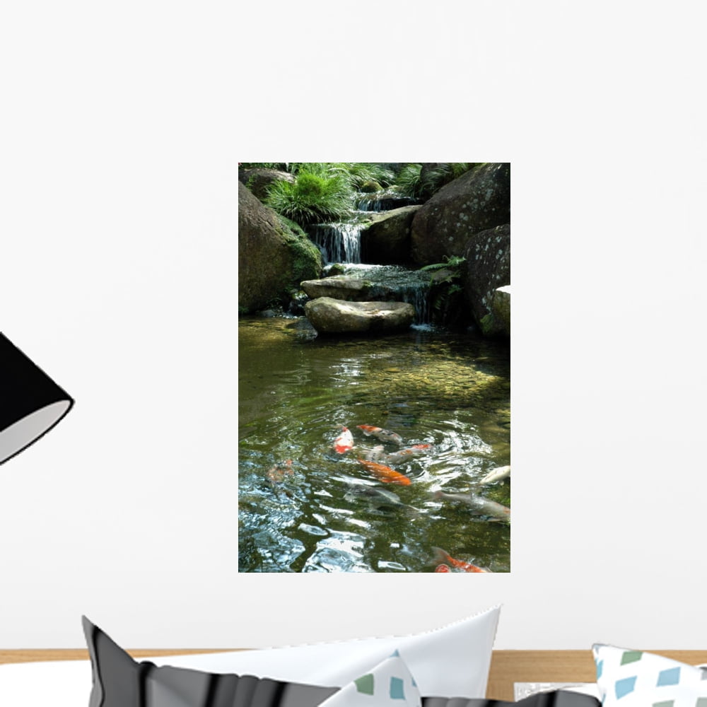 Koi Fish Wall Mural by Wallmonkeys Peel and Stick Graphic (18 in H x 12