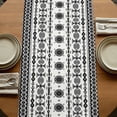 thumbnail image 5 of Table Runners 70 Inches Long Dress Scarves, Black White Boho Farmhouse Coffee/Dining/Kitchen Table Decor, Holiday Table Runner, Vintage Abstract Art Ethnic Tribe 13x70 Inch, 5 of 9