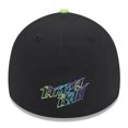 thumbnail image 4 of Men's New Era Black Tampa Bay Rays 2023 City Connect 39THIRTY Flex Hat, 4 of 6