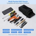 thumbnail image 2 of KENOBE Electrician's Belt Tool Pouch - Multitool Organizer, Nylon Tactical Holster, Utility Sheath for EDC Gear & Cellphone, Black, 2 of 8