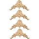 thumbnail image 1 of Tallas clásicas de madera en forma de rosa, decoraciones para muebles sin pintar, apliques ecológicos de madera de caucho duradero con patrones 3D para proyectos creativos de bricolaje, 1 of 5