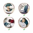 thumbnail image 4 of Almohada decorativa de terciopelo suave, exquisitamente hecha a mano con elegantes detalles de botones, uso versátil para el hogar y la oficina, diseño plisado de alta calidad, transpirable y, 4 of 6
