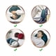 thumbnail image 4 of Almohada decorativa de terciopelo de estilo europeo para el hogar, hecha a mano, de forma redonda con detalles de botones y diseño plisado para sofá, silla, cama y automóvil (38 cm), 4 of 6