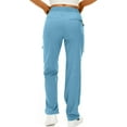 thumbnail image 4 of Cyglowse Womens Hiking Pants Quick Dry UPF 50 Lightweight Travel Golf Cargo Safari Pants Zipper Pockets Sky Blue L, 4 of 4