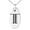 Silver, variant on Stainless Steel Letter T Initial Metro Retro Monogram Engraved Small Oval Charm Pendant Necklace
