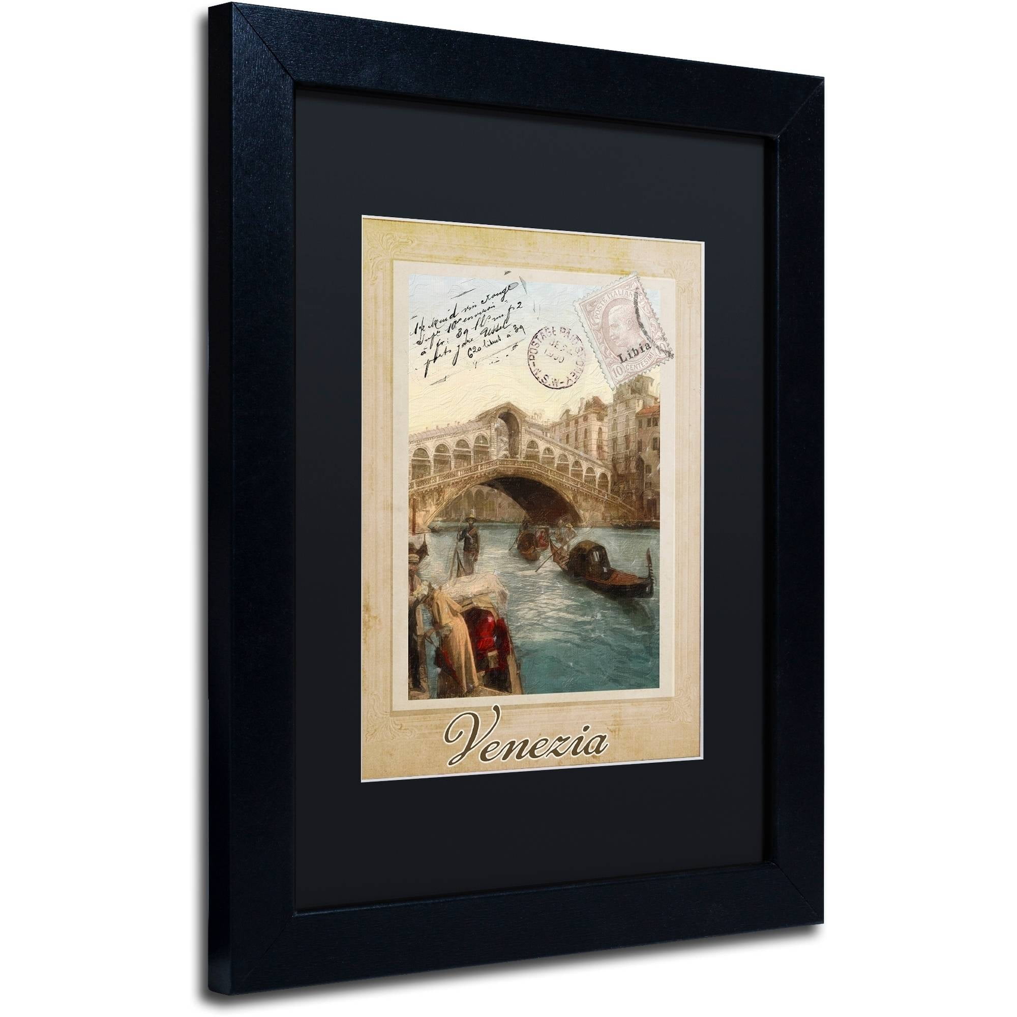 Trademark Fine Art "European Vacation I" Canvas Art by Color Bakery Black Matte, Black Frame