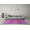 thumbnail image 3 of Ahgly Company Indoor Round Persian Purple Traditional Area Rugs, 4' Round, 3 of 4