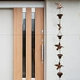 thumbnail image 2 of Chaîne de Pluie de 8,5 Pi Adaptée aux Extérieurs avec avant-Toits Décoratifs, Brun, 2 of 7