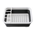 thumbnail image 1 of Escurridor de ptos plegable con escurridor, organizador de vajil, suministro de cocina Sunnimix Escurridor de platos plegable, 1 of 8