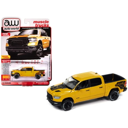 2023 Ram 1500 Rebel Havoc Edition Pickup Truck Baja Yellow "Muscle Trucks" Series 1/64 Diecast Model Car by Auto World