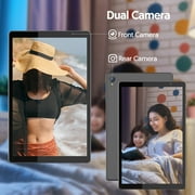 PUTECCH Tablet 10 inch, Android 14 Tablet, 32GB ROM 1TB Expand Computer Tablets, Quad Core Processor 6000mAh Battery, 1280x800 IPS Touch Screen, 2+2MP Dual HD Camera, Bluetooth Wifi Tablet PC,Gray