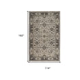 thumbnail image 4 of HomeRoots  10 x 13 ft. Gray Ivory & Taupe Wool Floral Hand Tufted Handmade Stain Resistant Rectangle Area Rug, 4 of 4