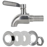 Stainless Steel Beverage Dispenser Spigot Replacement - 16mm (5/8") Faucet For Drink Jars, Outdoor Use