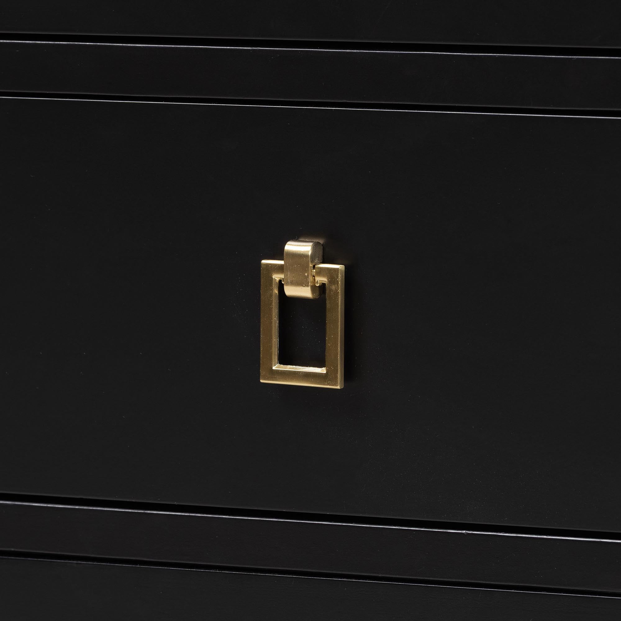 Baxton Studio Tamra Art-Deco Dresser, 6-Drawer, Black