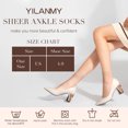 thumbnail image 7 of Yilanmy 12 Pairs Women Ankle High Nylon Sheer Socks Soft Silky Elastic Summer Thin Transparent Stockings, 7 of 7